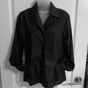 R and R Blazer Jacket Black Buttoned Size M